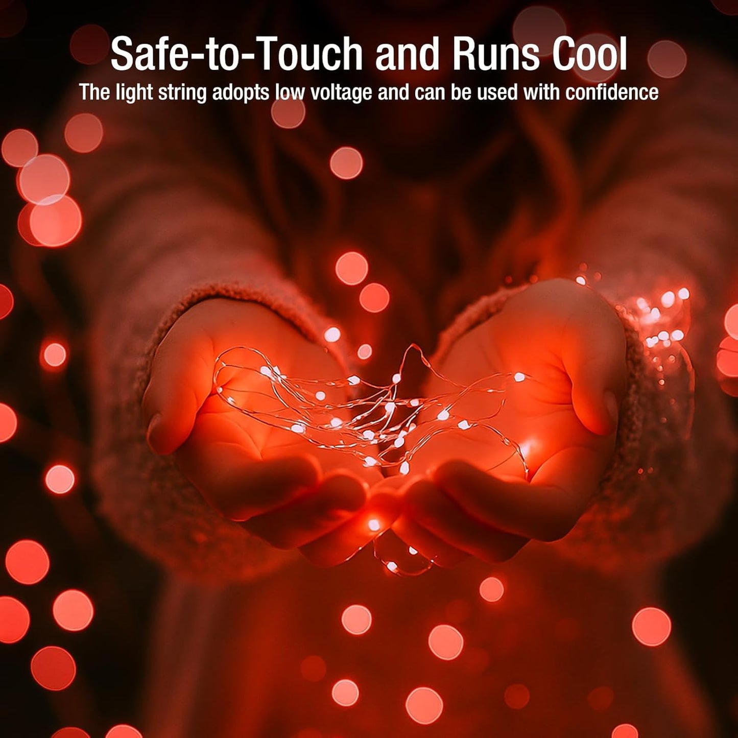 12 Pack Fairy Lights Battery Operated - 7ft 20 Led Twinkle Lights 3 Modes, Bulk Mini String Lights Waterproof for Mason Jars Vases DIY Party Wedding Decoration Christmas - Red