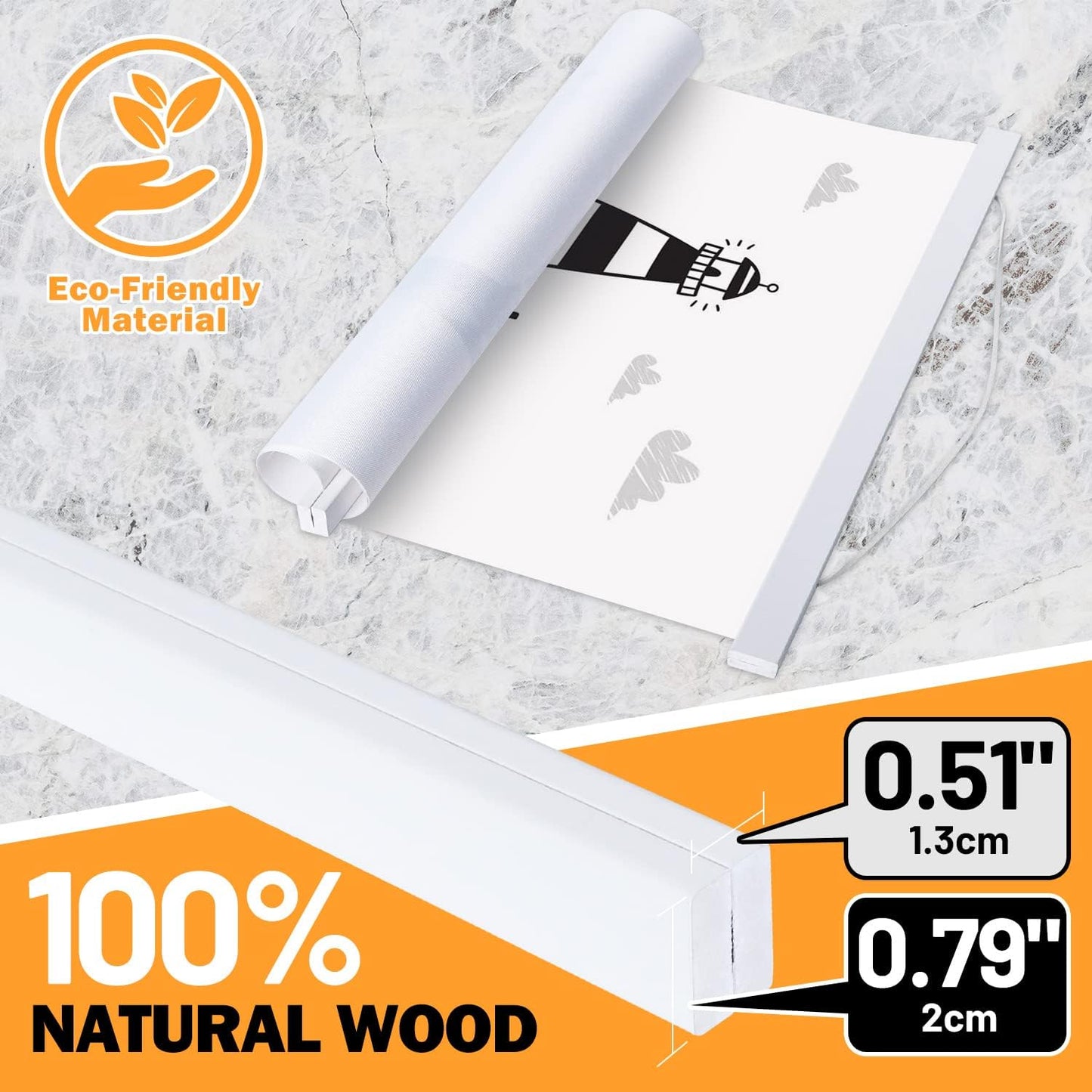 11x14 11x17 11x16 Poster Frame, Magnetic Light Wood Wooden Frame Frames Hanger for Photo Picture Canvas Artwork Wall Hanging (11", White)