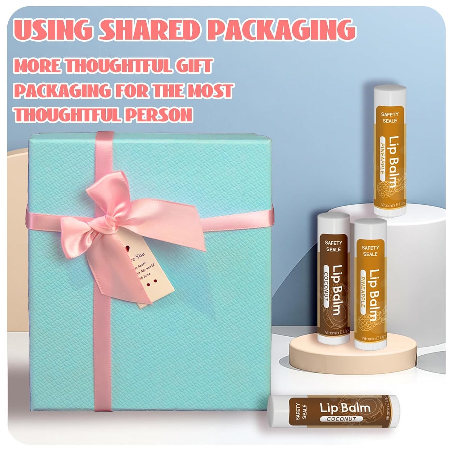 98 Pack Natural Lip Balm Bulk with Vitamin E and Coconut Oil - Moisturizing, Soothing, and Repairing Dry and Chapped Lips - 14 Flavors - Non-GMO