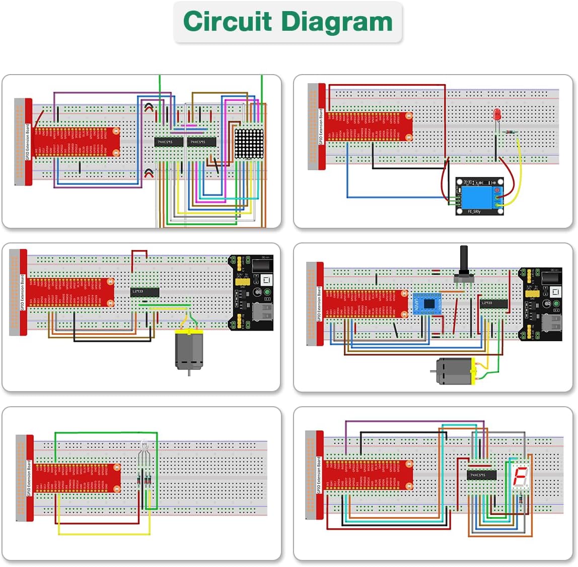 LAFVIN Basic Starter Kit for Raspberry Pi Development Board Breadboard LCD1602 Module Python C Java Scratch Beginner Kit