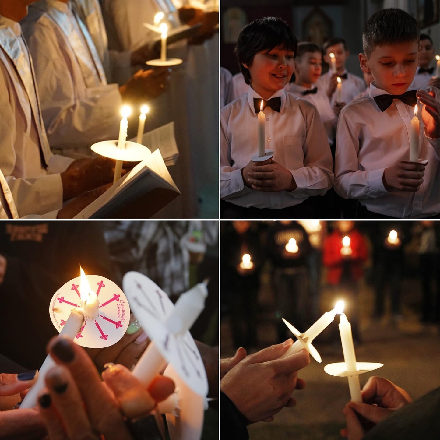 400 Pack White Taper Candles with Drip Guards & Paper Holders - 5 Inch Odorless Religious Candles for Church Prayers, Sabbath Ceremonies, & Home Decorations…