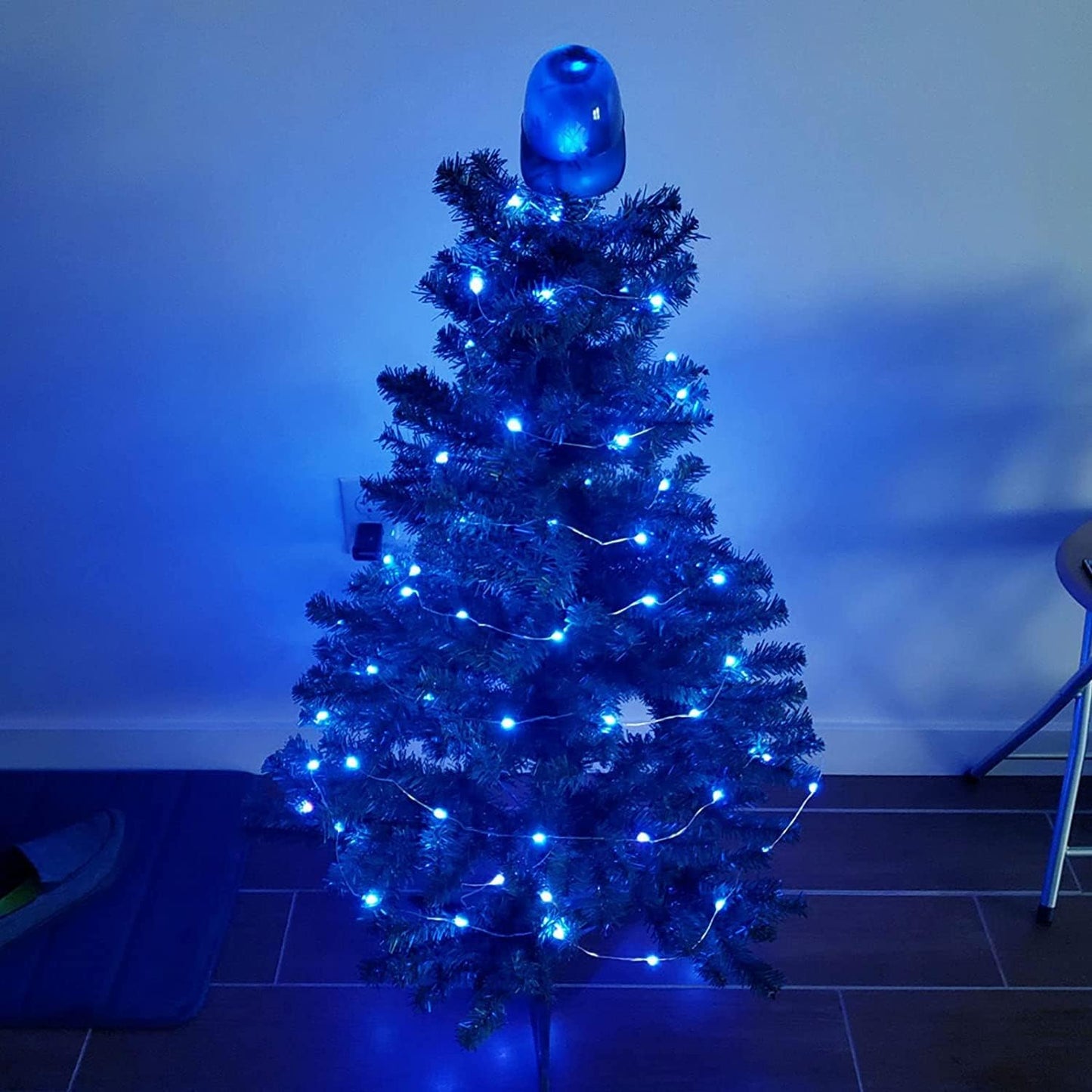 66Ft 200LED Fairy Lights Plug in, Waterproof String Lights Outdoor and Indoor 8 Modes Christmas Lights Bedroom Decor with Remote, Twinkle Lights with Timer for Girl's Room Christmas Decorations (Blue)