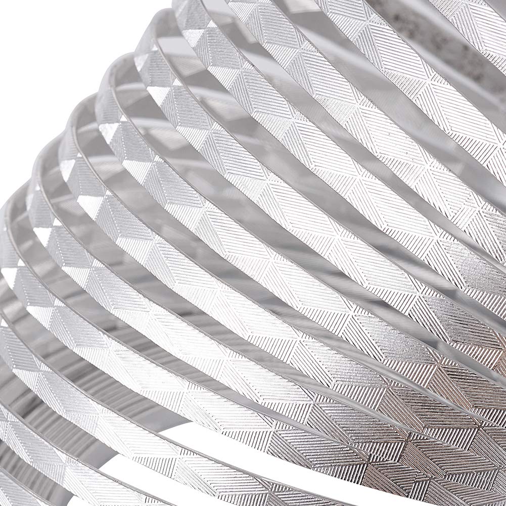 Fashewelry 32.8 Feet 5mm Aluminum Flat Artistic Wire Silver Bendable Metal Craft Wire for Beading for Bezel Sculpting Armature Jewelry Making Gem Metal Wrap