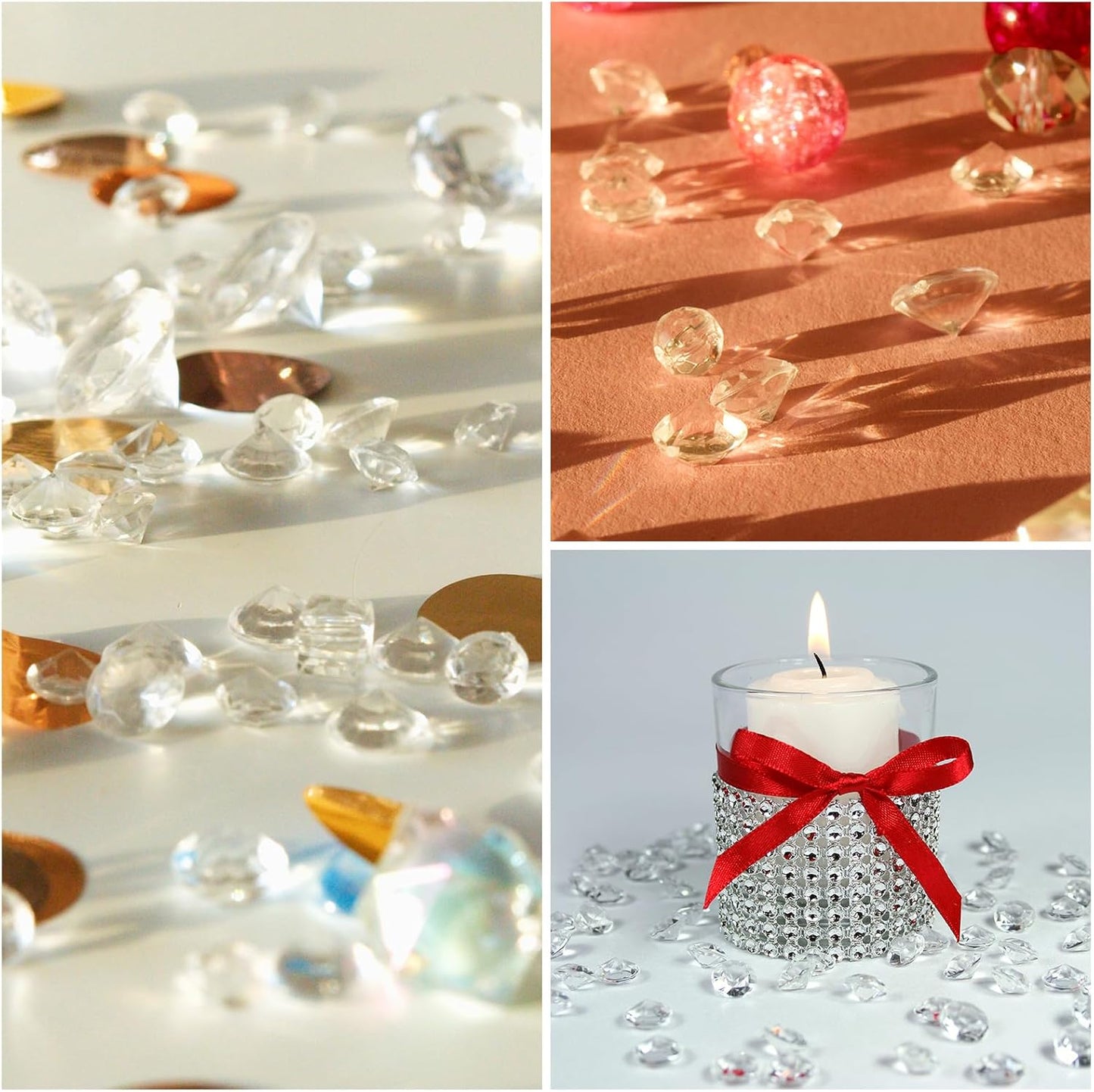 PATIKIL 10000 Pcs Wedding Table Scatter Confetti Crystals 4.5mm Acrylic Diamonds Vase Fillers Gems for Table Centerpiece Decorations Party Vase Beads, Dark Green