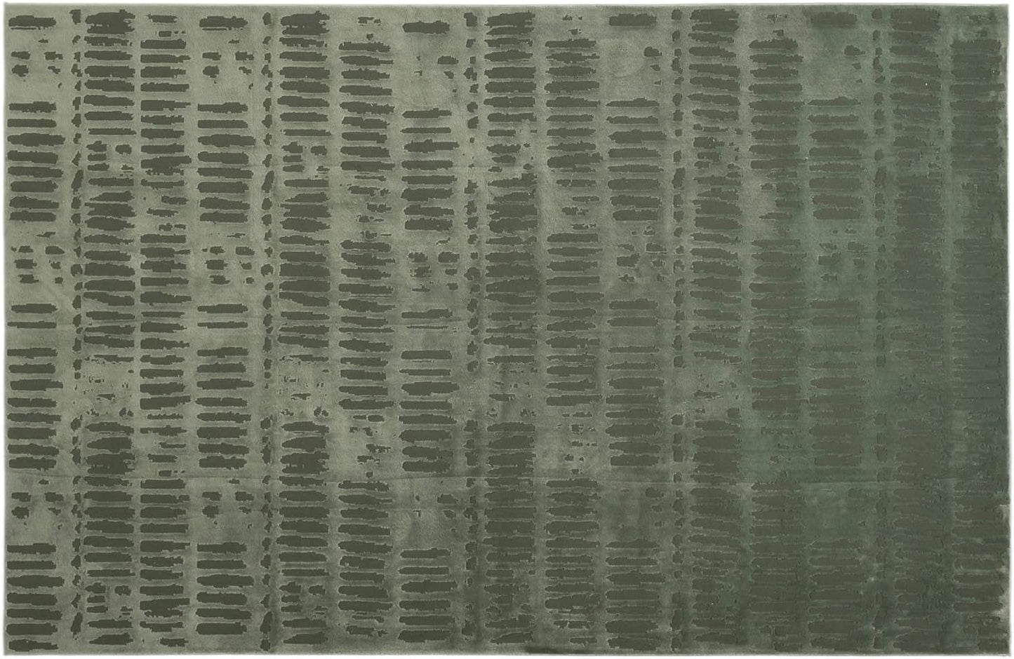 Revival Rugs Shell 6'7"x9' Washable Area Rug for Living Room Bedroom - 100% Recycled Oeko-TEX Certified, Medium Pile, Green