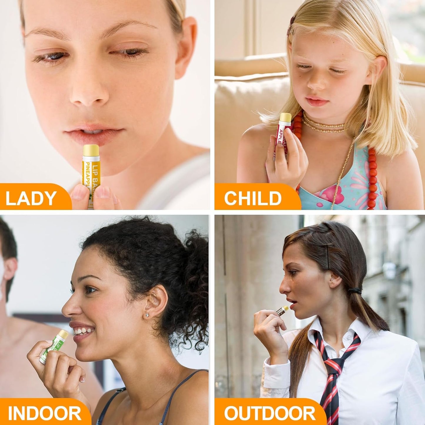 Yopela 42 Pack Natural Lip Balm Bulk with Vitamin E and Coconut Oil - Moisturizing, Soothing, and Repairing Dry and Chapped Lips Valentine's Gift - 14 Flavors - Non-GMO