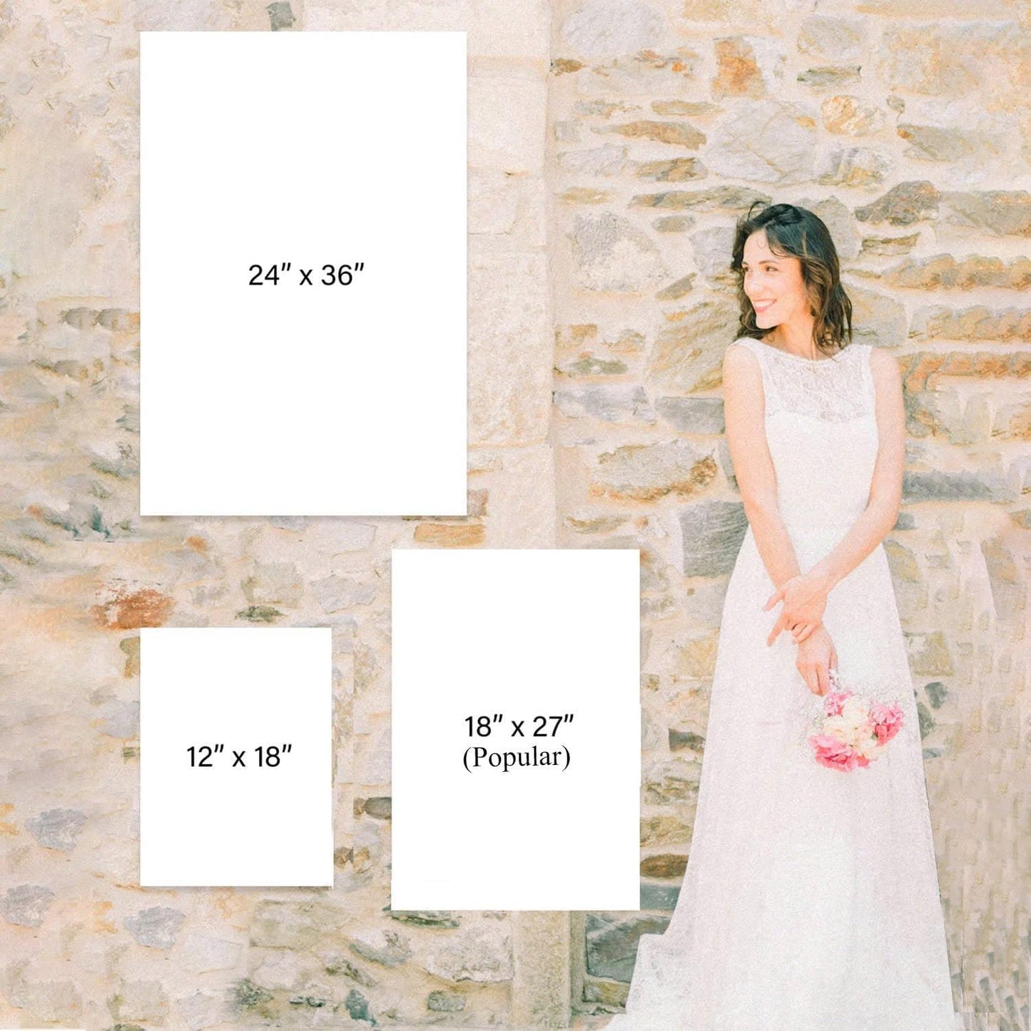 Welcome Wedding Signs, Soft Blush Pink Wedding Sign Decorations Signage 12" X 18" (Small), 27" (Medium), 36" (Large), Plastic, Modern, Pole Mount, Weather