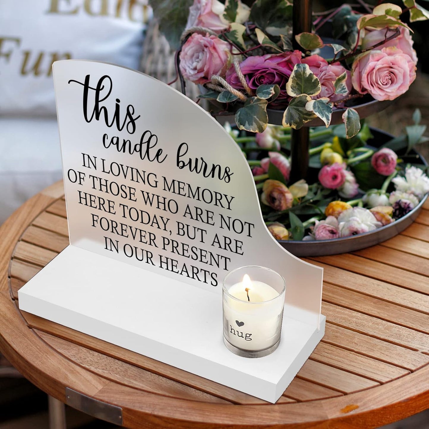 Wedding Remembrance-Sympathy Gifts Memorial Candle - Gifts for Loss of Loved One Sign - Wedding Memorial Sign - In Memory of Wedding Decor