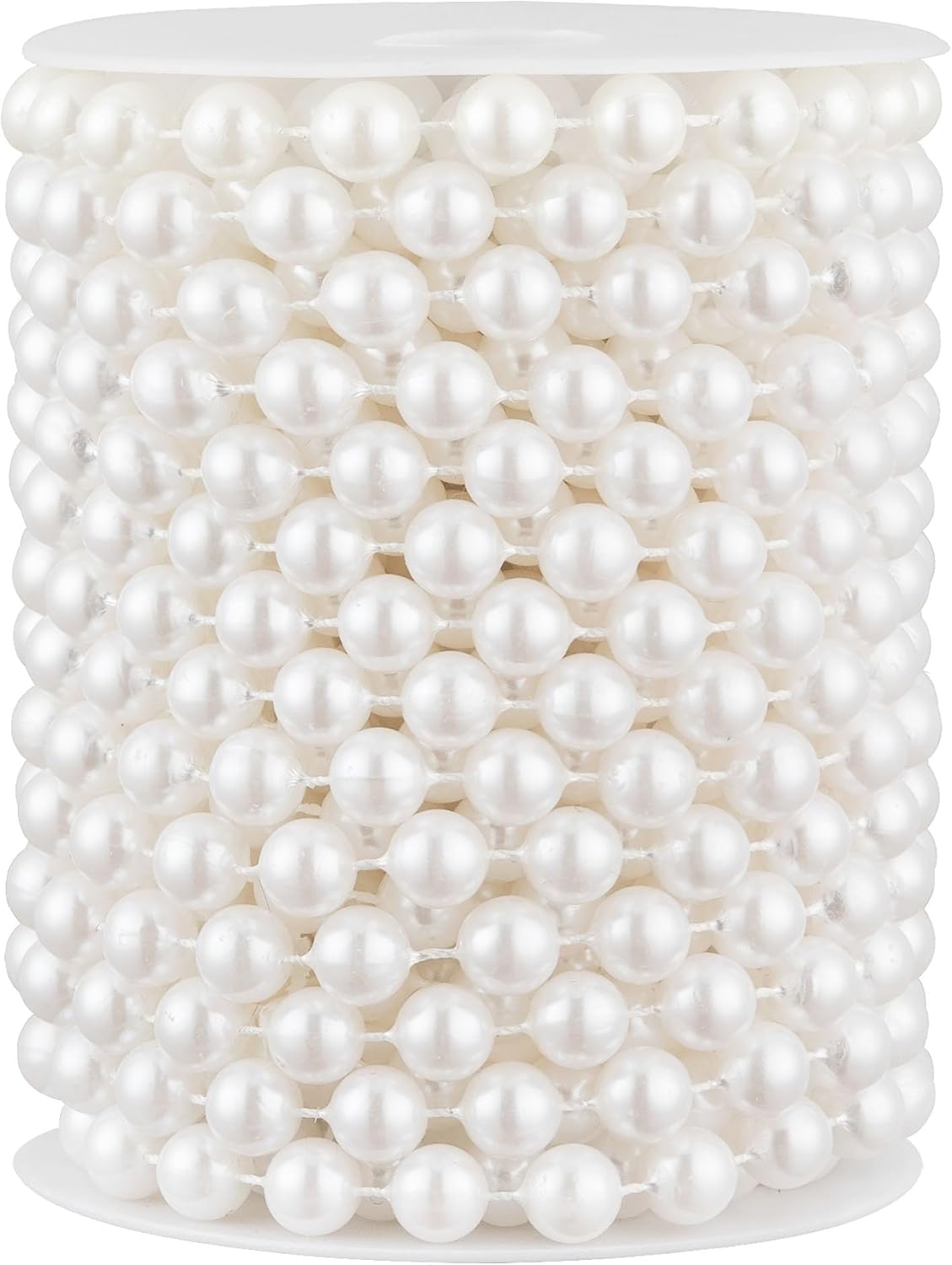 33 Feet Faux Pearl Beads Garland 10mm Craft String Pearls for Wedding Centerpiece Christmas Tree and Flowers Decoration DIY(White)