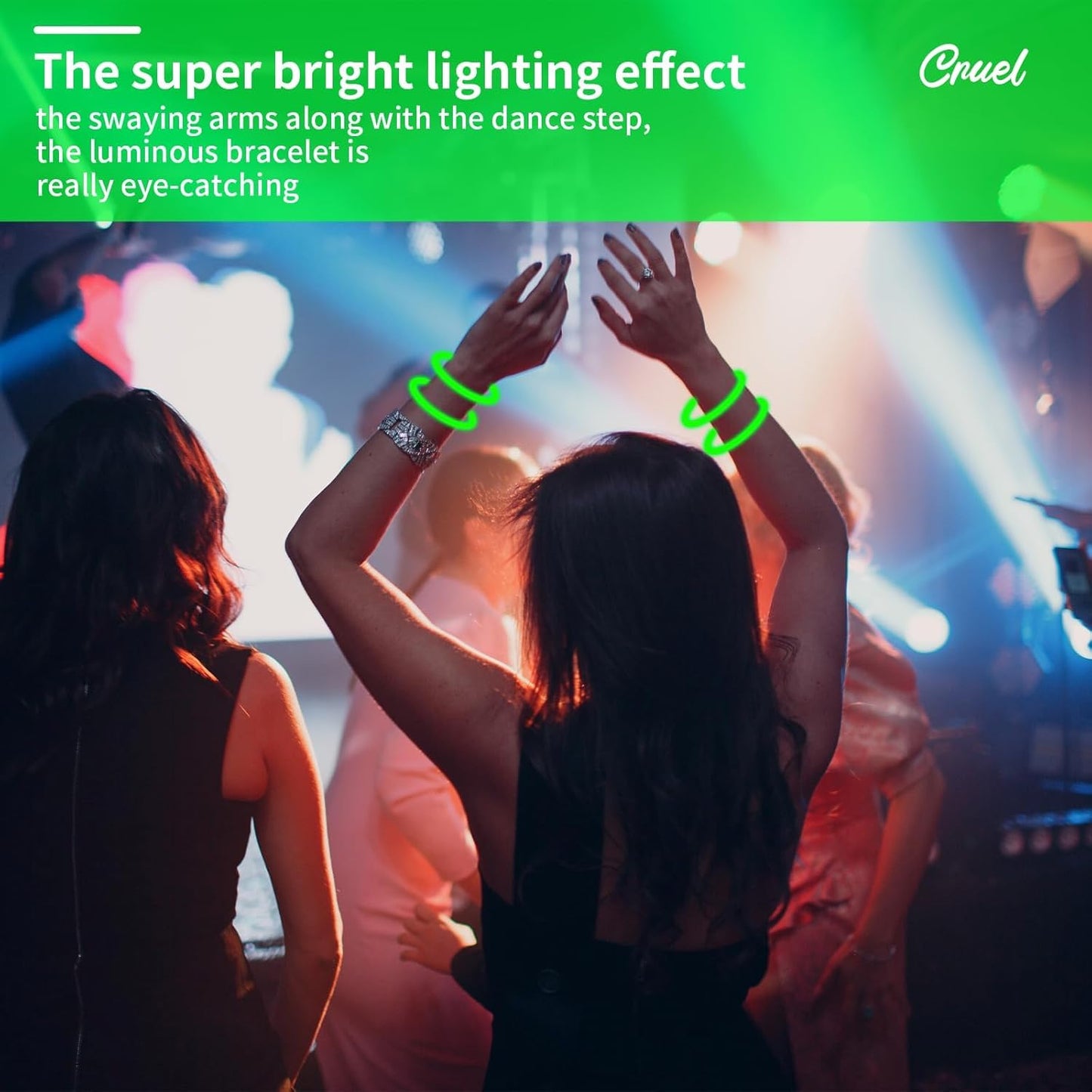 60 Pack 8” Green Glow Sticks Bulk with 60 Connectors Neon Glow In The Dark Party favors Supplies for Holiday Birthday Party Decoration (Green)