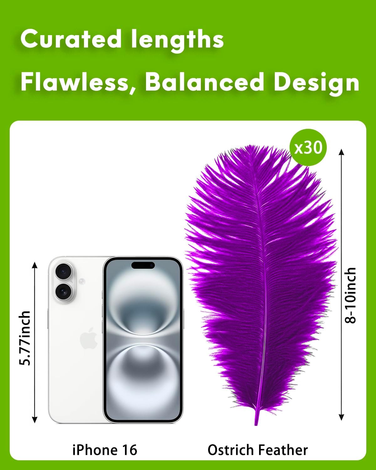 NEWONG 30pcs Purple Ostrich Feathers Natural Bulk 8-10inch(20-25cm) Vase Craft Wedding Home Party Centerpieces Christmas Day Decoration