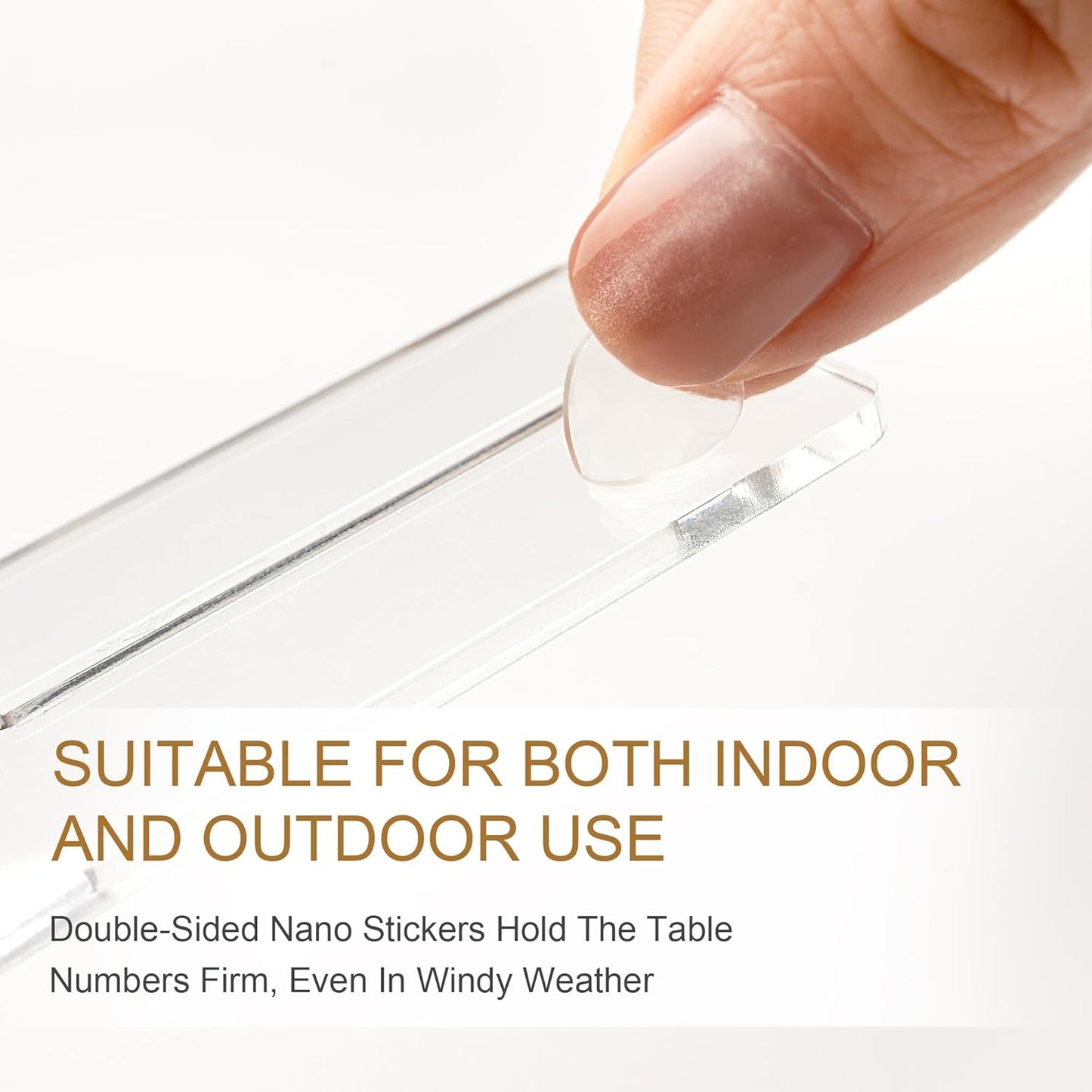 Wedding Table Numbers 1-20 Clear Acrylic Seating Number Signs for Weddings Reception Anniversary Party Decor Seat Number for Tables with Elegant Gold Lettering