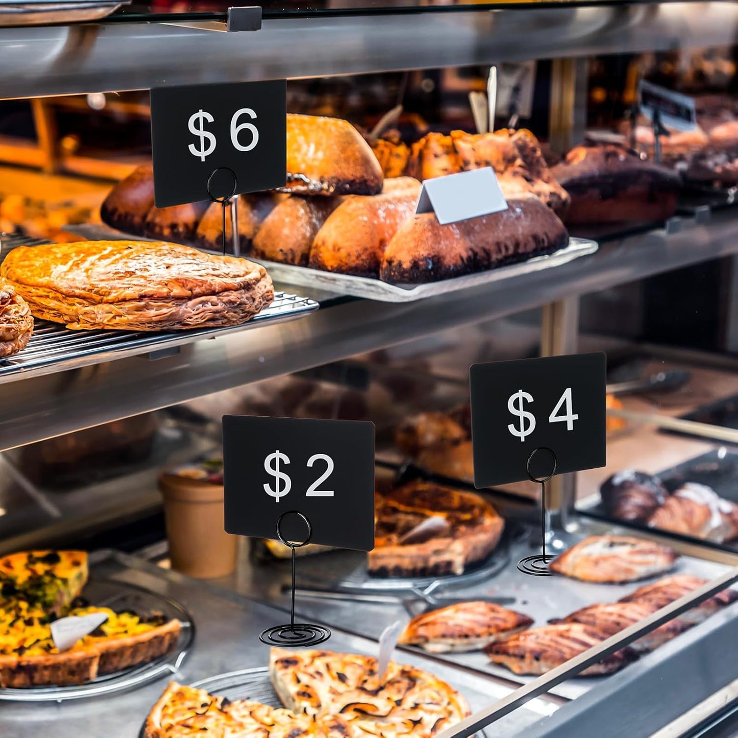 TecUnite 12 Pcs Mini Chalkboard Signs, 4"x3" Small Chalkboard Label with Metal Stand 2 Water Based Chalk for Food Buffet Tabletop Blackboard Sign for Party Bakery(Black,3.4 x 1.6 in)