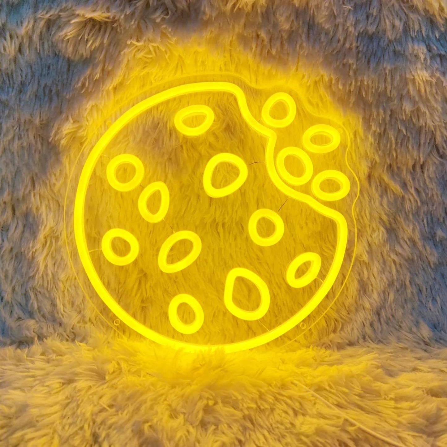 Neon LED Cookie Sign for Wall Decor - 11.8" x 11.8" - Perfect for Shop, Restaurant, Home Kitchen