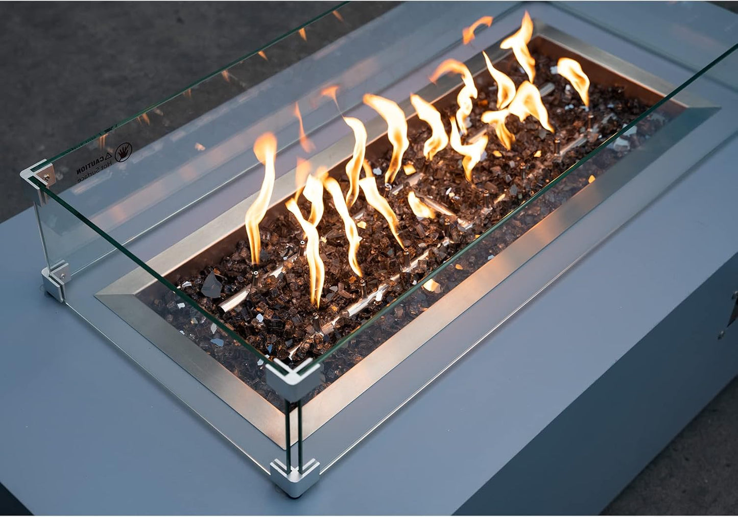 Stanbroil 10-Pound Fire Glass - 1/4 inch Reflective Tempered Fire Glass for Fireplace Fire Pit, Bronze Reflective