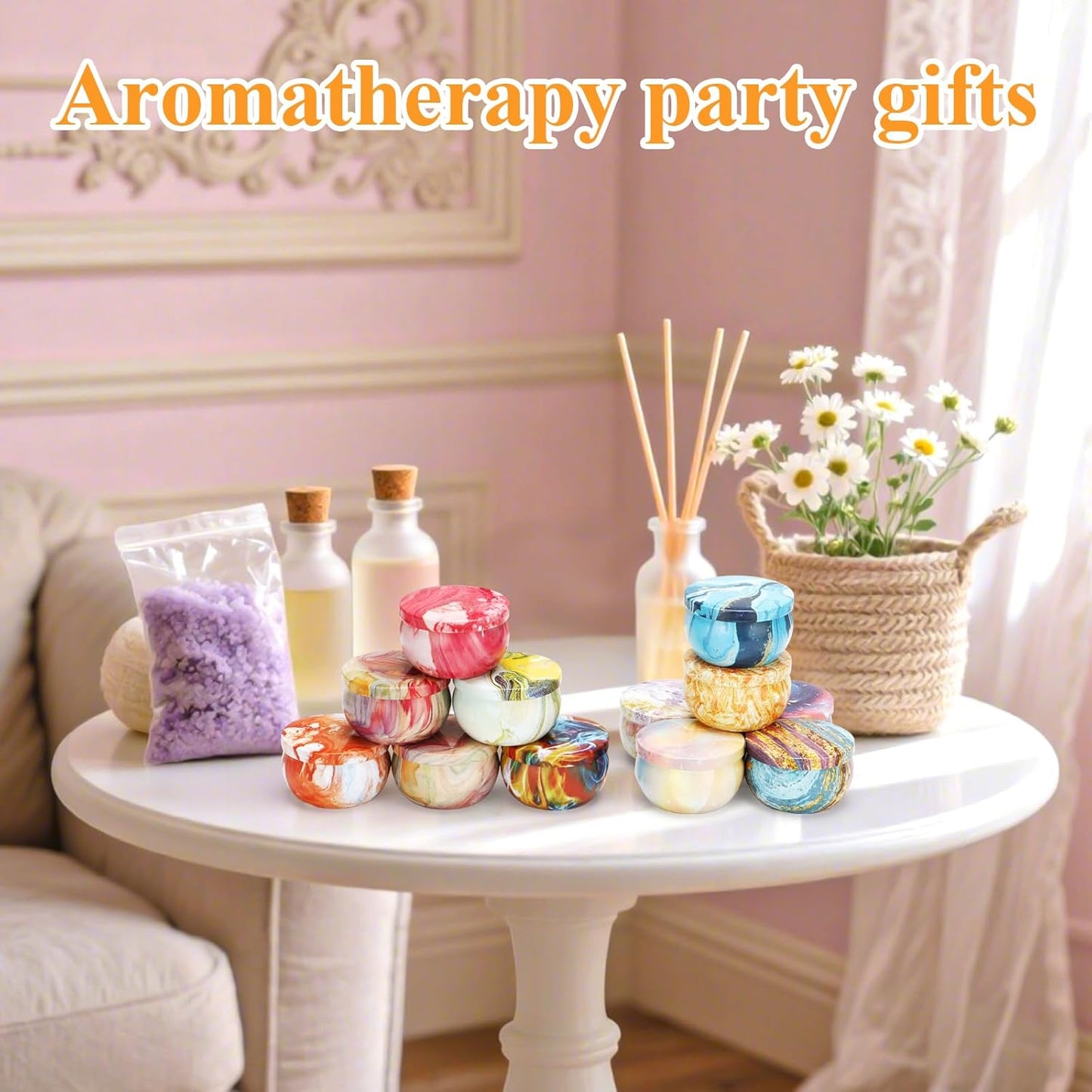 48PCS Scented Candles Gift Set Long Lasting Soy Wax Aromatherapy Candles for Home Wedding Baby Shower Bridal Party Favors Christmas Birthday Gifts for Women (Colorful)