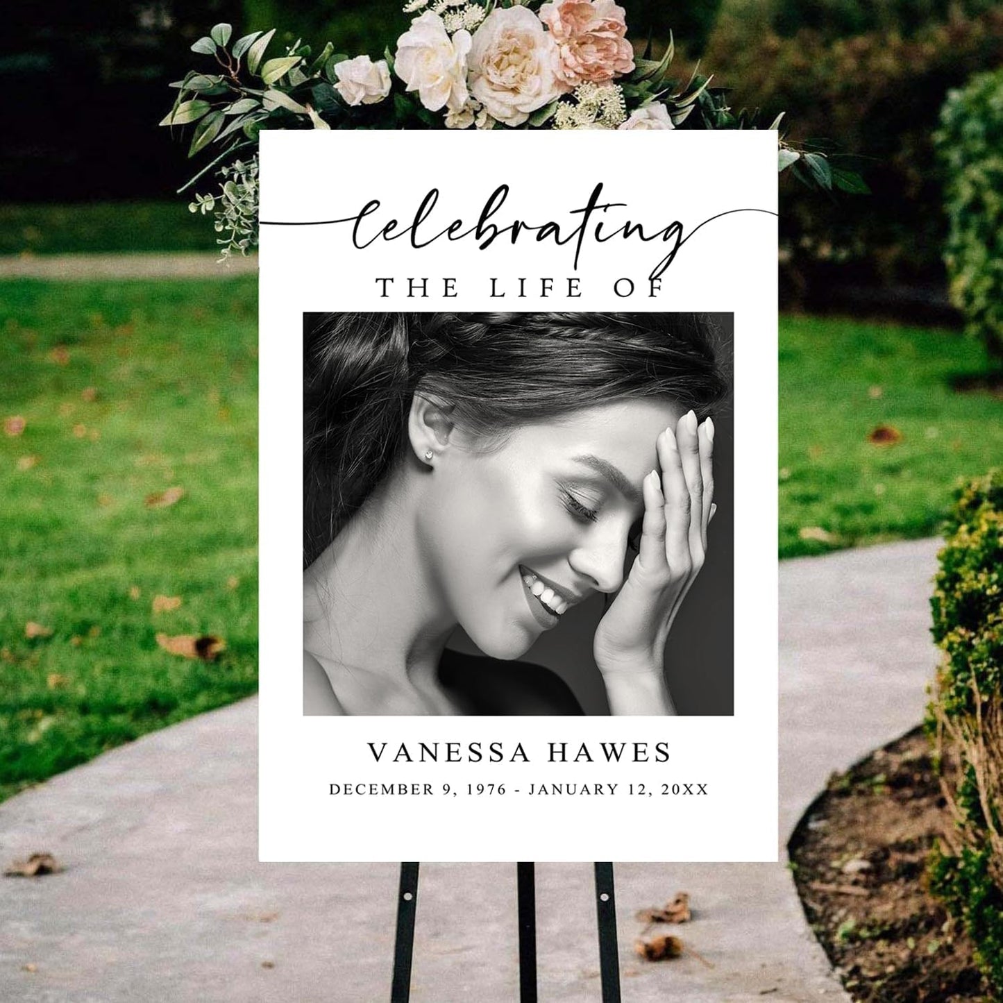 Funeral Welcome Sign, Celebration of Life Decoration, Large Funeral Sign, Memorial Sign, Funeral Decor, In Loving Memory Welcome Sign, Funeral program, Obituary Memorial Sign