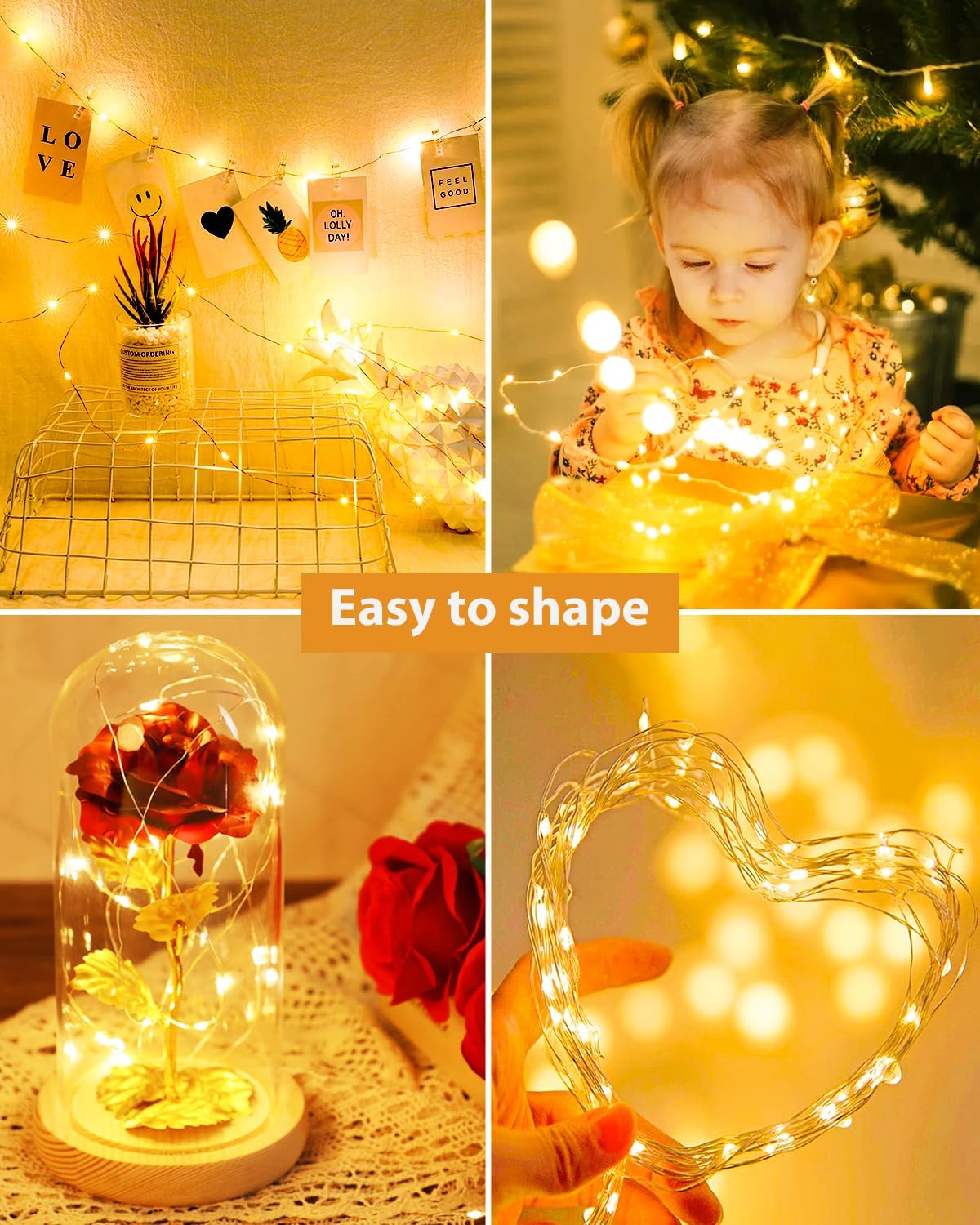 btfarm 12 Pack LED Fairy Lights Battery Operated, 7ft 20LED Mini String Lights Waterproof, Silver Wire Firefly Starry Lights Bulk for Mason Jars Crafts Table Centerpieces Party Christmas, Warm White
