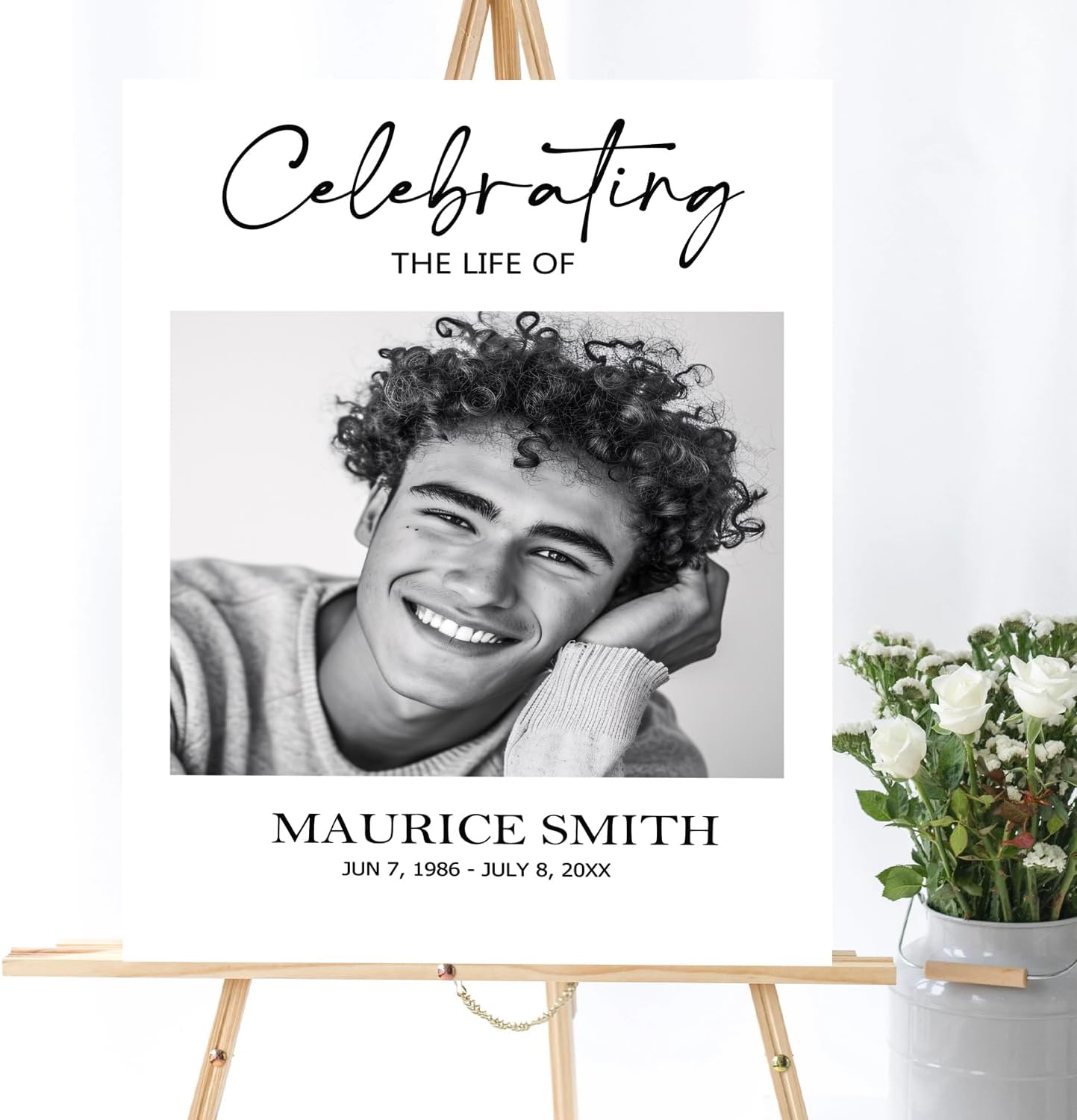 Personalized Funeral Welcome Sign, Celebration of Life Decoration, Modern Funeral Sign, Memorial Sign, Funeral Decor, Celebration of Life Welcome Sign, Celebration of Life Decoration, Funeral program