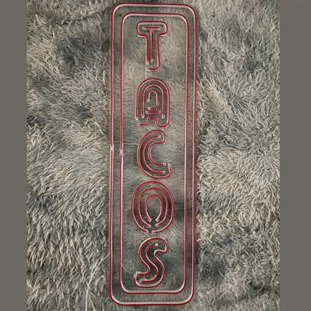 Open Tacos Neon Sign, Tacos Led Sign, Custom Neon Sign, Mexico Restaurant Wall Decor, Mexican Tacos Store Light, Tacos Lover Gifts Size:20inches