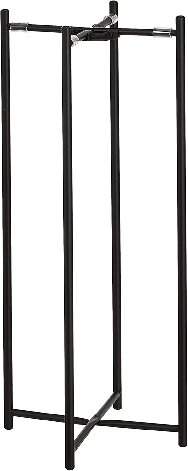 Amazon Basics Two-Tier Metal Metal Round Plant Stand, Black