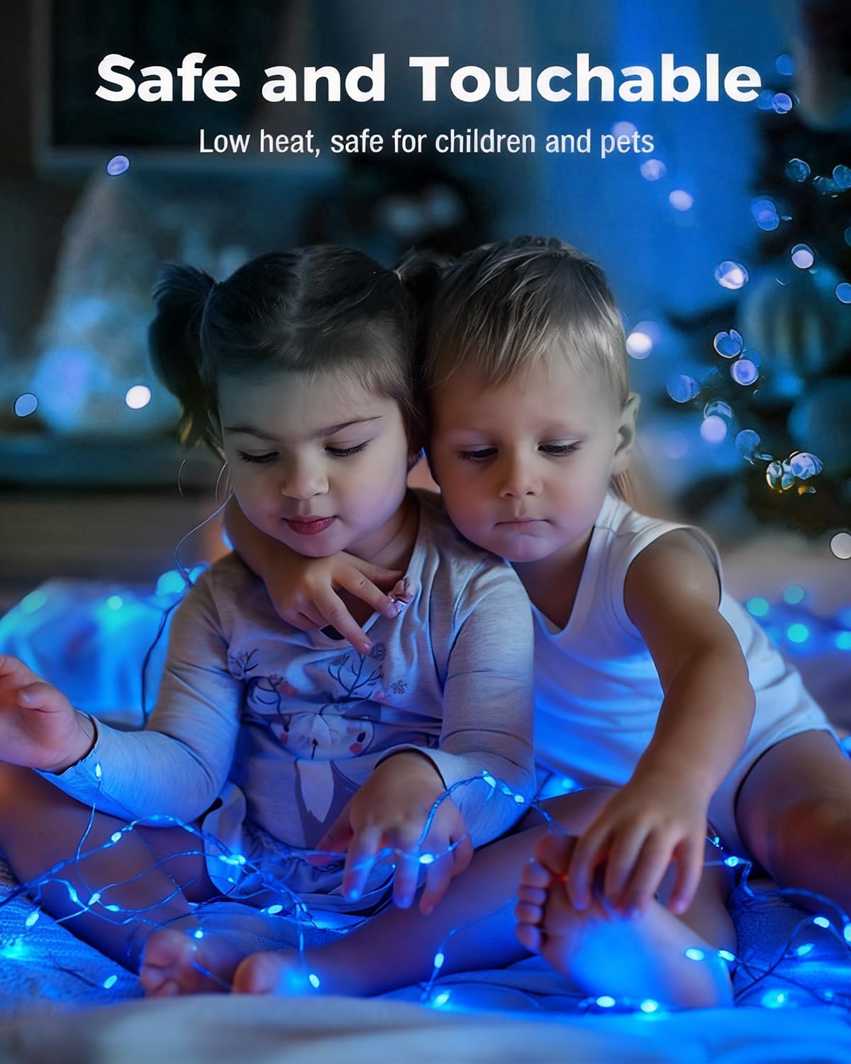 btfarm 6 Pack Fairy Lights Battery Operated, 7FT 20 LED Mini String Lights Waterproof Silver Wire for Mason Jars Centerpiece Table Crafts Bedroom Christmas Decoration, Blue