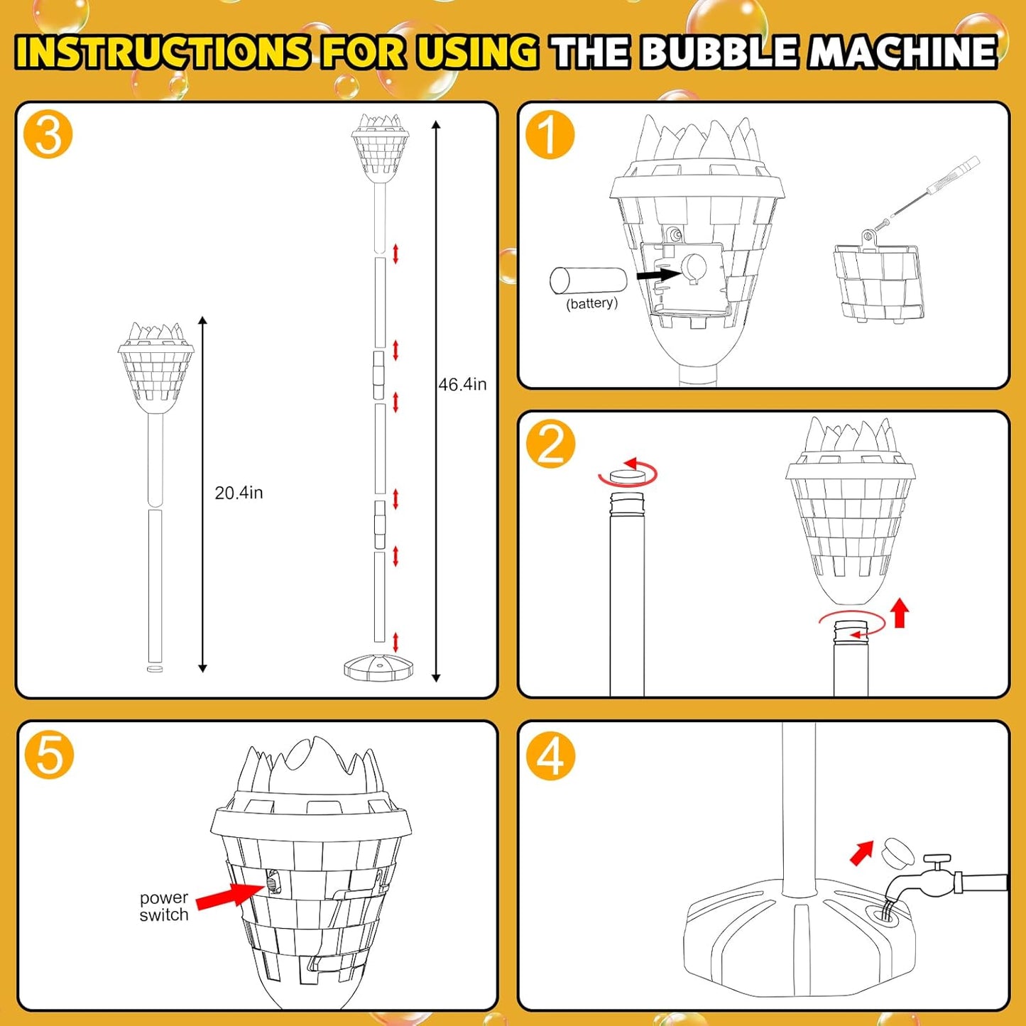 Bubble Machine for Kids, Garden Lamp Bubble Toy with Colorful Lighting and Music for Toddlers, Rechargable Bubbles Blower Maker Outdoor Toys for Wedding Birthday Christmas Party