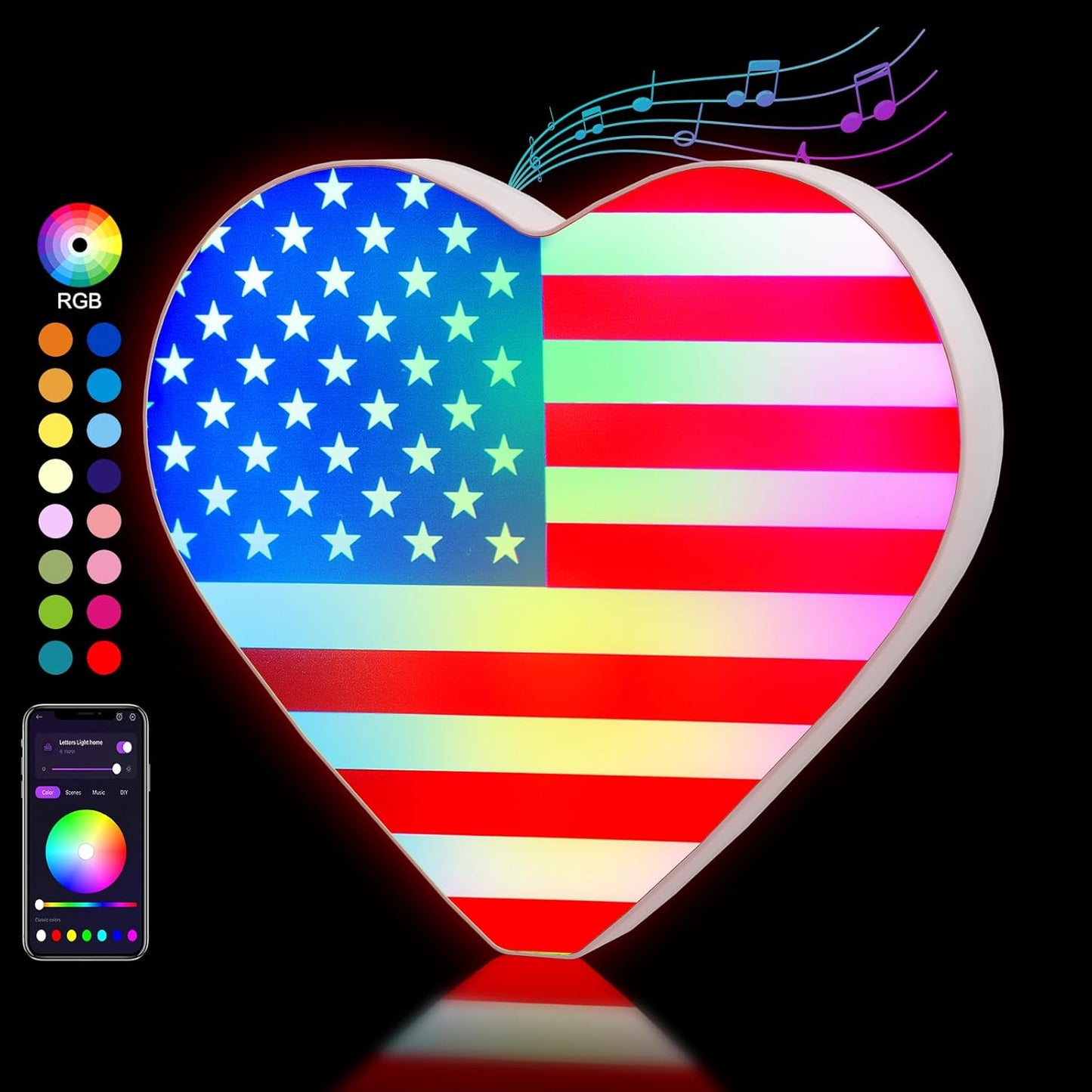 OJQ Light Up Letters LED Letter - Bedroom Lighted Colorful Alphabet Letter Music Sync Color Change - Christmas Birthday Gifts for Girl - Teen Girls Room Decor Gifts Party Home Wall Bedroom Decor