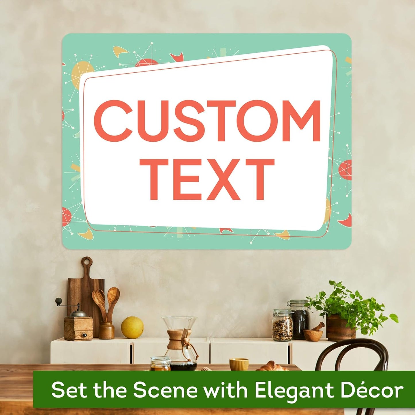 Custom Sign, Custom Street Sign, 11 Font Colors, 13 Font Styles, 4 Hole Options, 22 Sizes, 36x48 Inches, Rust Free DiBound, Fade Resistant, Made in USA by My Sign Center (Mid-Century Modern 2)