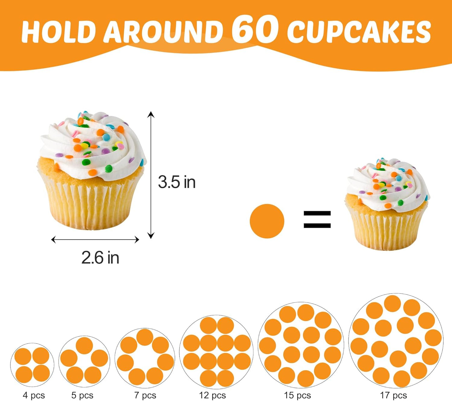 Cupcake Stand, 6 Tier Cupcake Stand for 50 Cupcakes, Round Acrylic Dessert Table Display, Clear Cupcake Tower Display for Party, Wedding, Graduation, Baby Shower