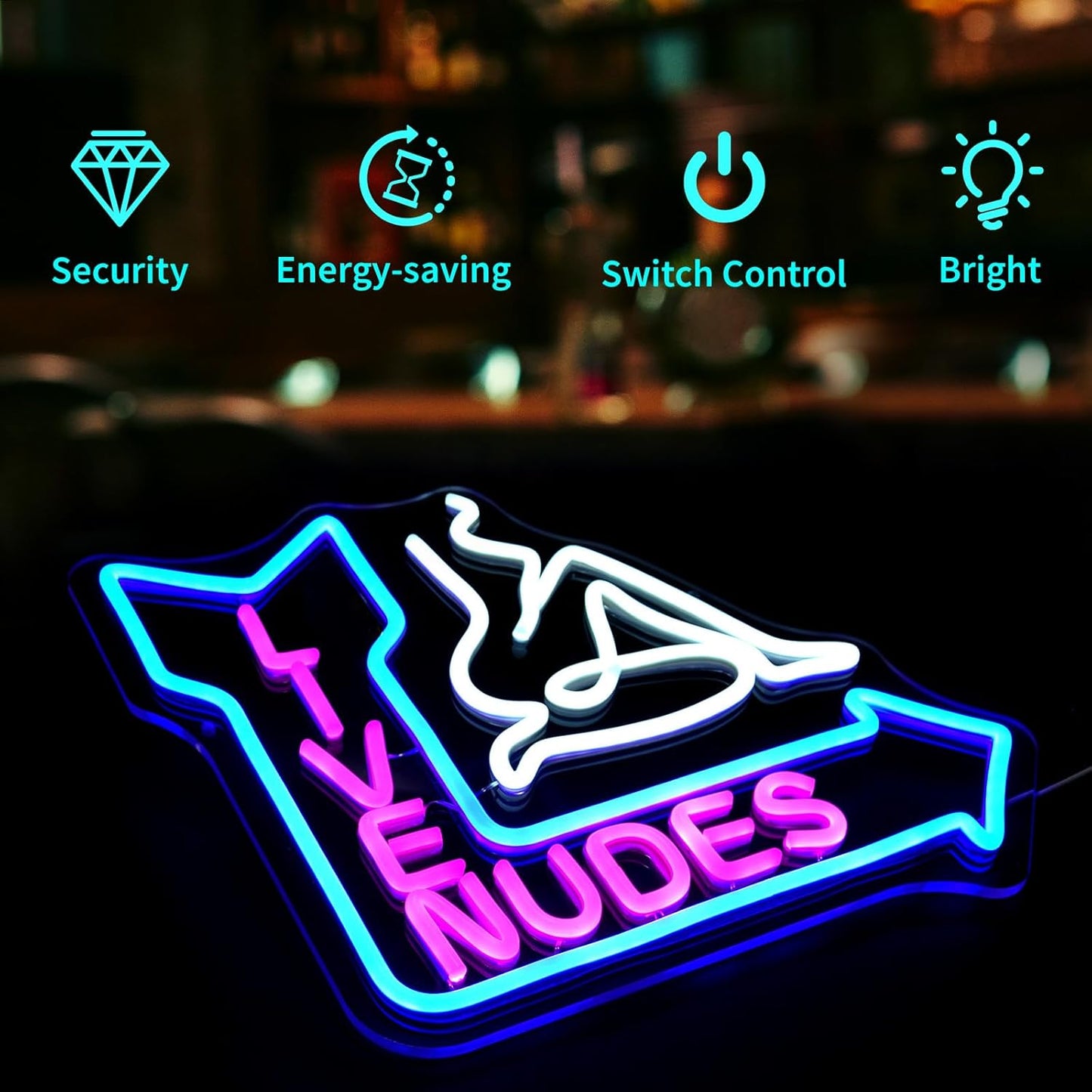 Lady Neon Signs for Wall Decor LED Neon Sign for Room Neon Light Sign for Wall Decor Birthday Party USB Powered