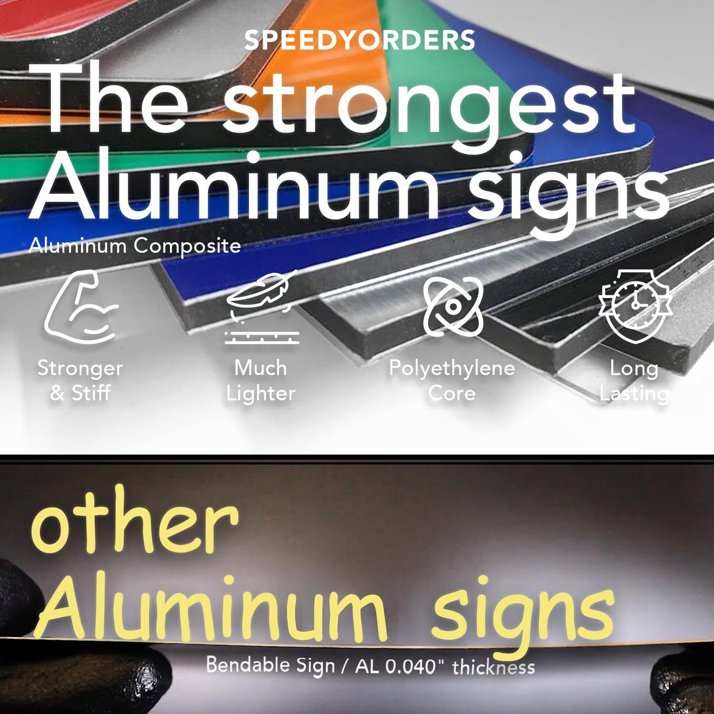 Custom Outdoor Metal Signs - Personalized Aluminum Business Signs, Waterproof, White Aluminum (Gray, 36x24 In)