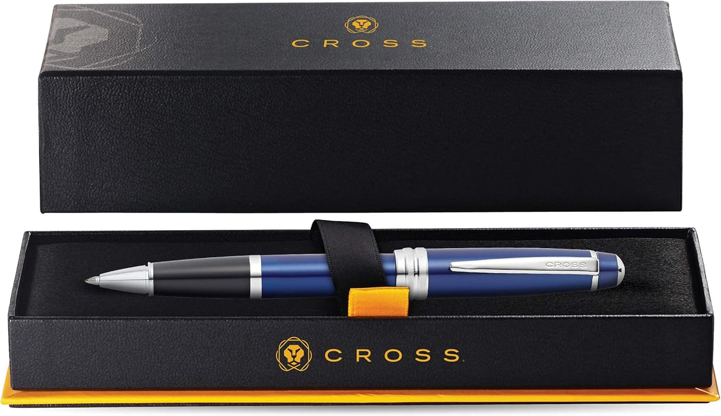 Cross Bailey Refillable Rollerball Pen Presented in a Premium Gift Box - Medium Point, Black Ink, Blue