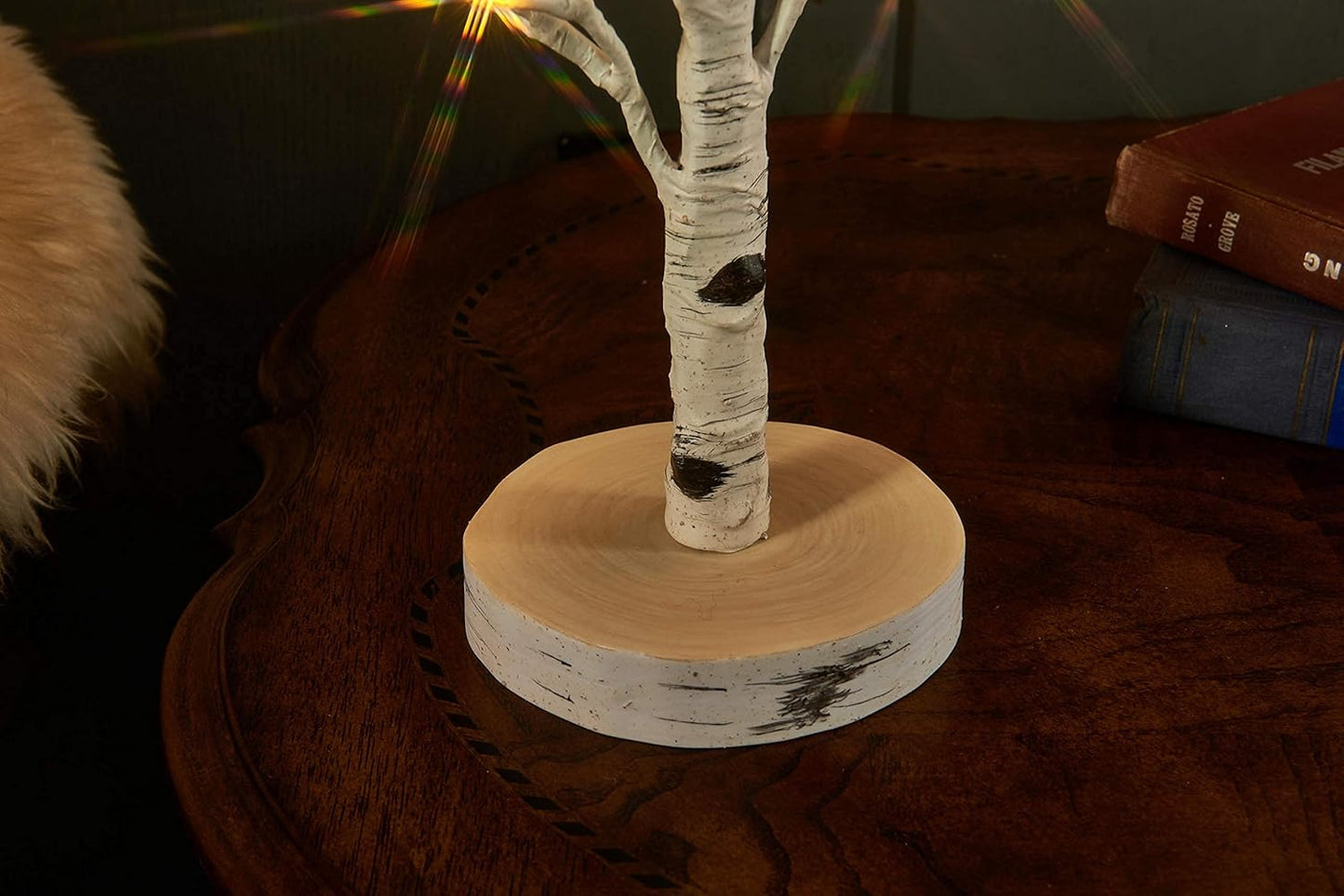 LITBLOOM Lighted Birch Tree with Timer Battery Operated or USB Plug-in 18IN 24 LED, Easter Trees with Lights for Wedding Party Home Fireplace Table Decoration