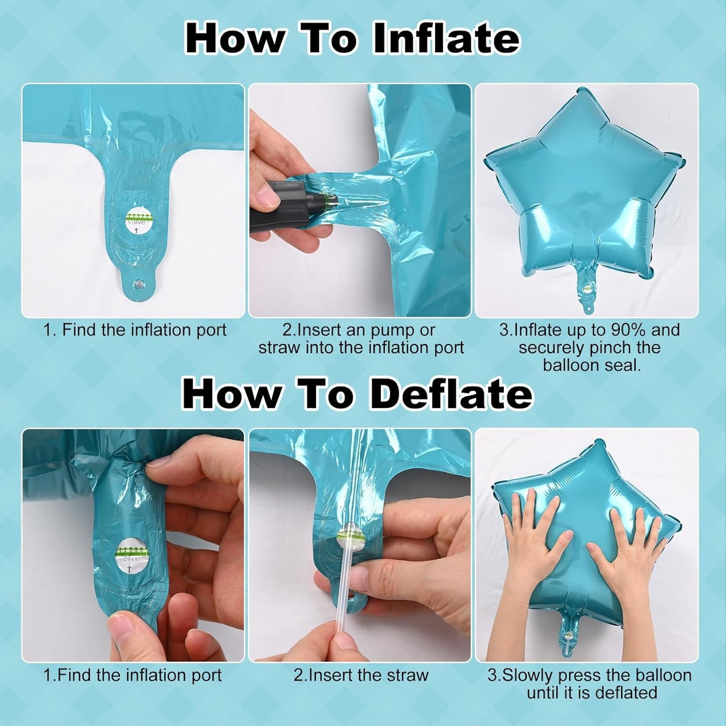 Happy Birthday Balloon Banner Blue Green, 16 Inch Mylar Foil Letter Balloons, Reusable Birthday Decorations with 8 Pcs Blue and Green Foil Balloons, Inflatable Party Supplies for Men Women Girls