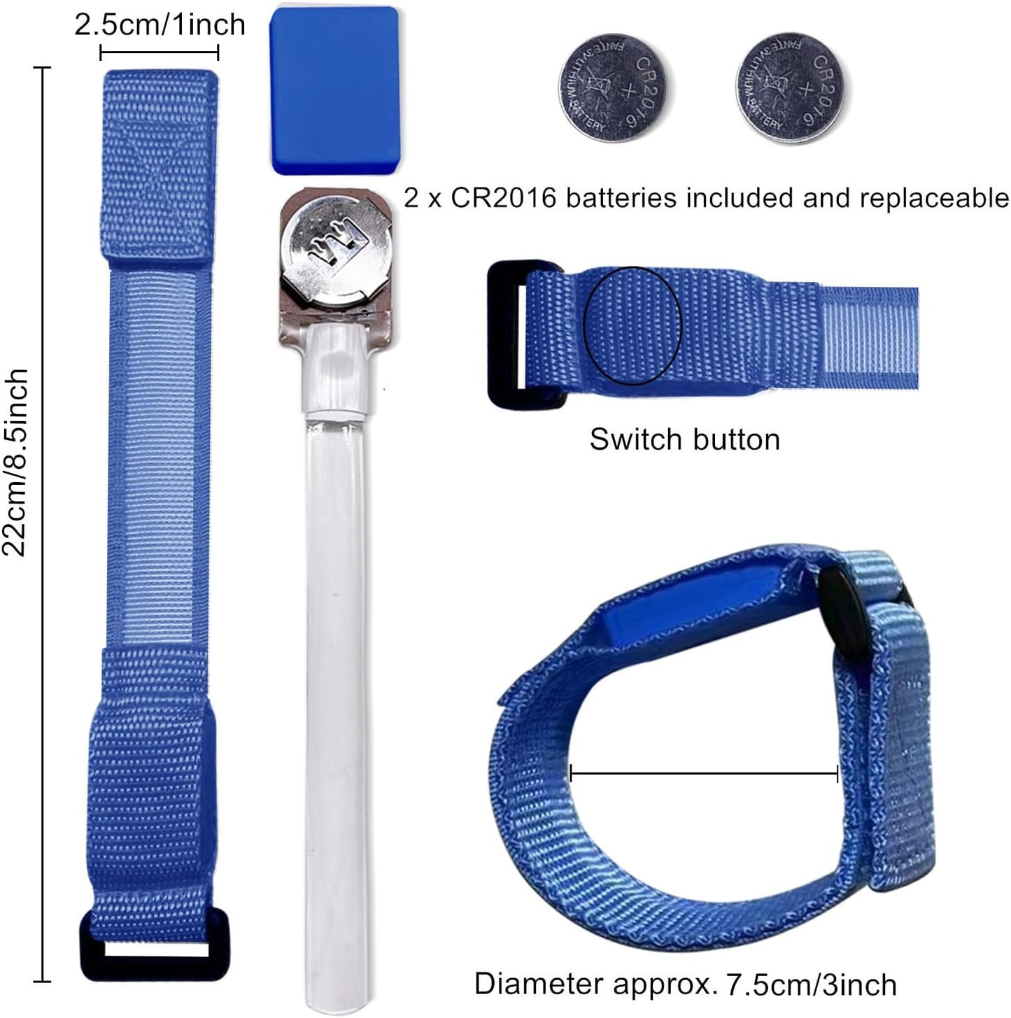 M.best 8pcs LED Light Up Bracelets Glow Flashing Wristbands Glow in The Dark Party Supplies for Wedding, Raves, Concert, Camping,Sporting Events, Party