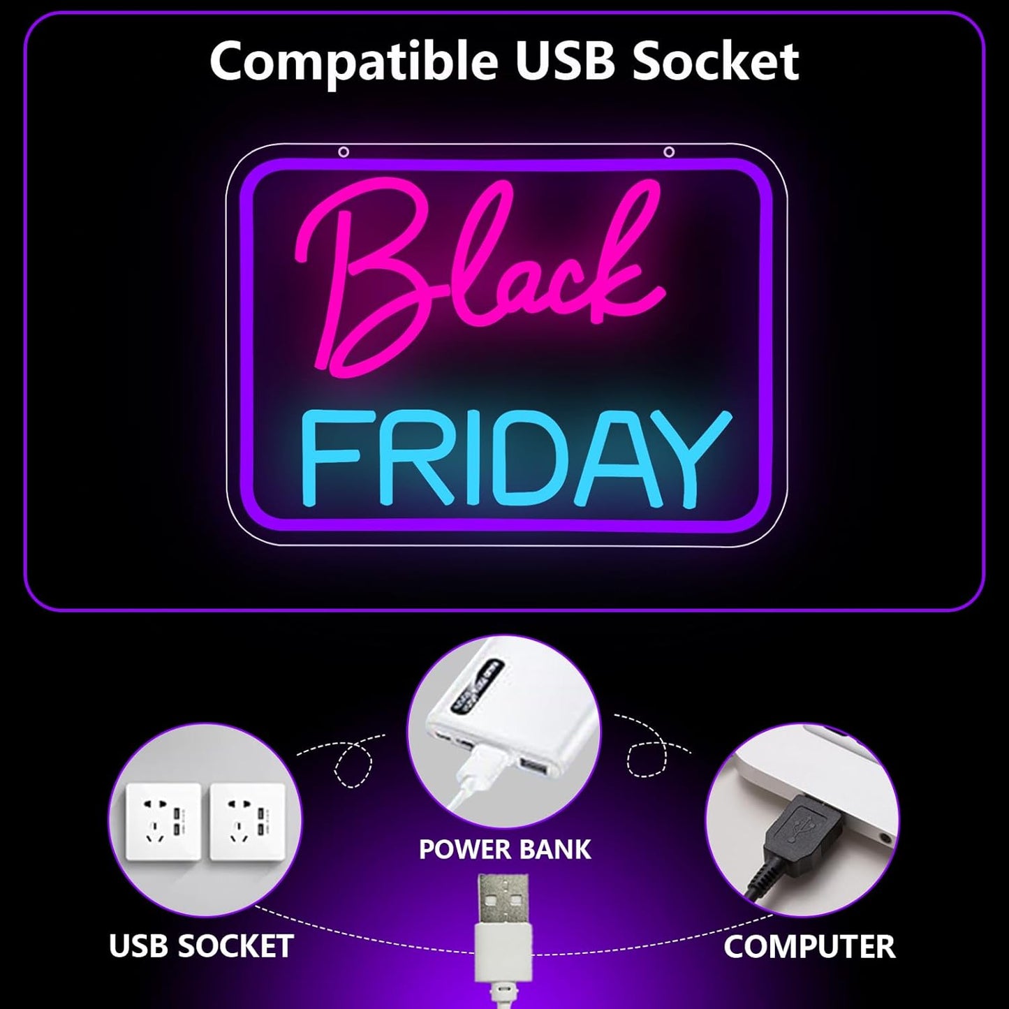 LED Business Neon Sign, Led Neon Light Signs for Store Shop Malls Bright Advertisement Sign for Wall Decor Window Dimmable USB Powered(14.6" × 10.6")