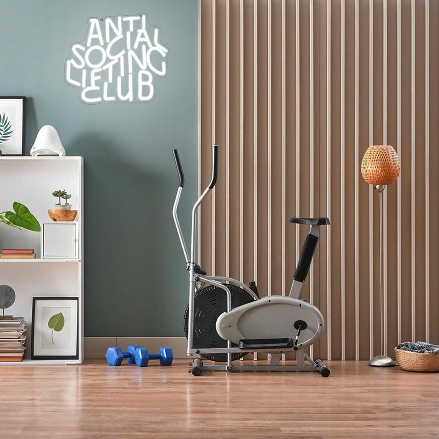 Anti Social Lifting Club Neon Sign for Wall Decor Gym Neon Light Lifting LED Neon Sign Letter Led Neon Light for Gym Man Cave Lifting Club Decoration