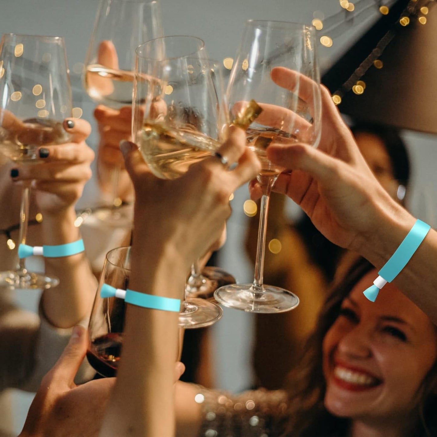 100 Pcs Cloth Event Wristbands, Event Wristbands, Colored Wrist Bands for Events, for Lightweight Concert Wrist Strap for Activities, Party Bracelets for Events (Color : Water Green)