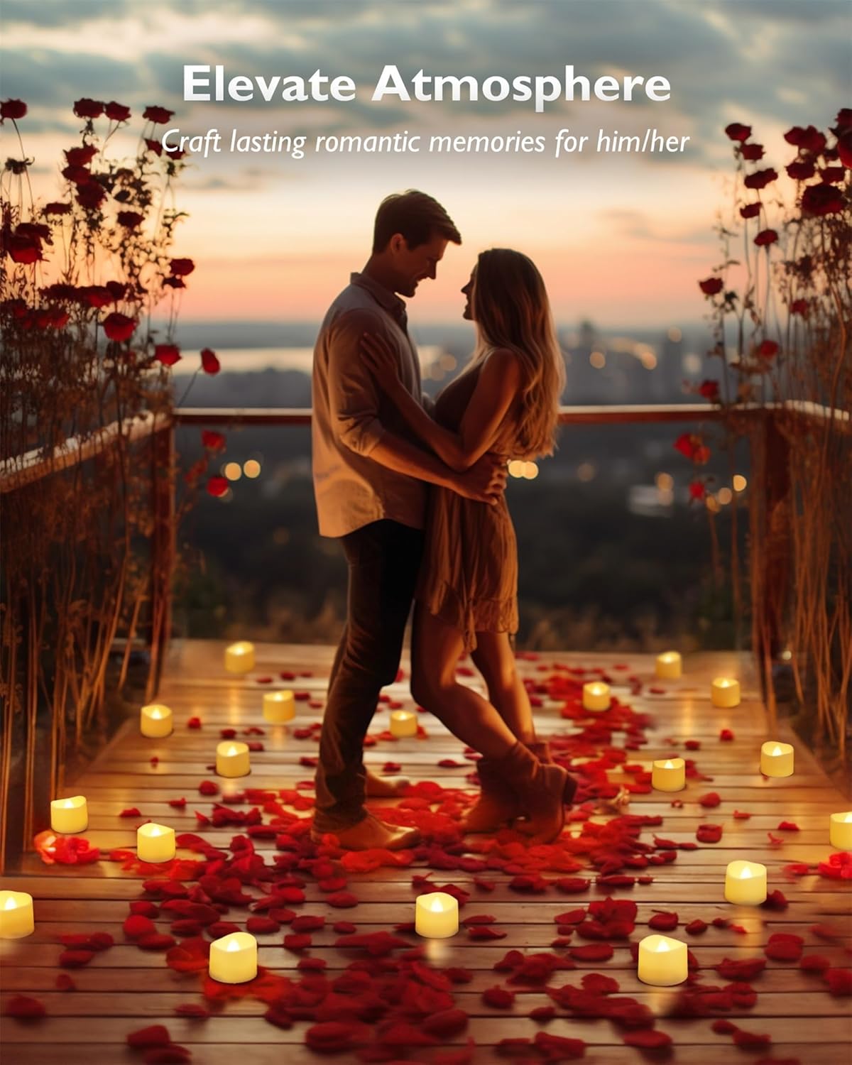 Homemory 72-Pack Novelty Flickering Flameless Tea Lights, 200+Hours Battery Operated, Fake Electric LED Votive Candles for Small Wedding Table Centerpieces, Proposals, Anniversaries