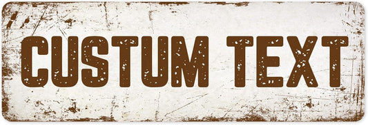 Custom Sign, Custom Street Sign, 11 Font Colors, 13 Font Styles, 4 Hole Options, 22 Sizes, 6x18 Inches, Rust Free DiBound, Fade Resistant, Made in USA by My Sign Center (Rustic)