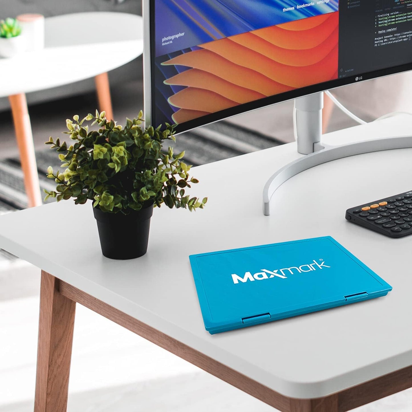 MaxMark Extra Large Black Ink Stamp Pad - 8.25" x 11.5" - Industrial Felt Pad - Black Color