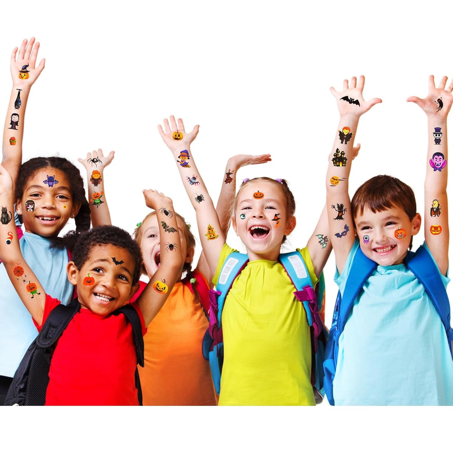 Tattoos for Kids, 300+ Mixed Styles Halloween Temporary Tattoos Stickers Set for Girls and Boys, Tattoos for Kids Birthday Party Decorations Supplies Halloween Goodie Bag Fillers