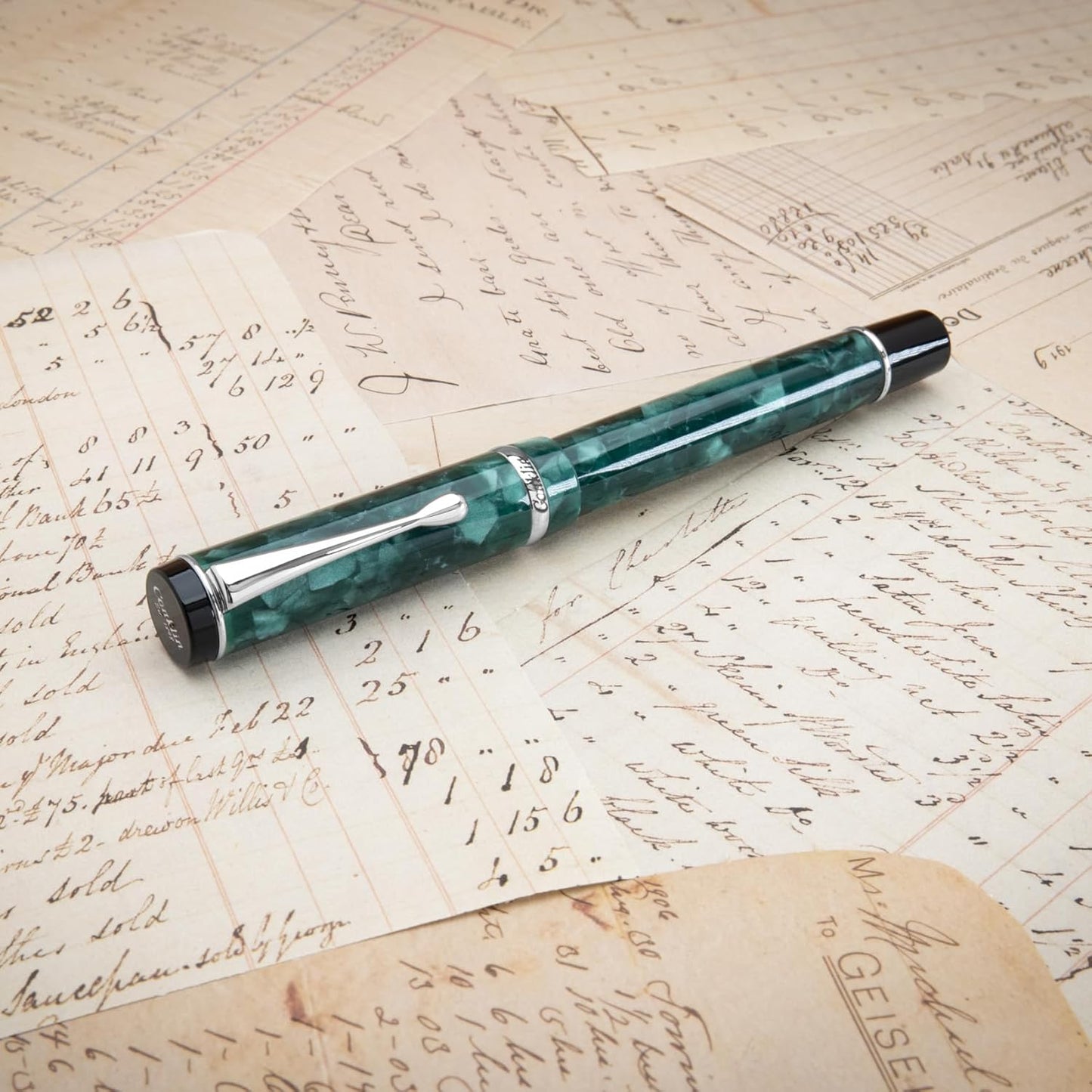 Conklin Duragraph Fountain Pen Forest Green - Medium Nib, Timeless Luxury for Professional Writing, Premium Craftsmanship