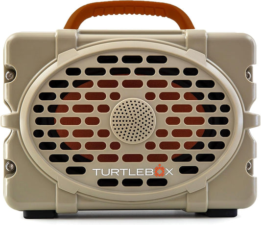 Turtlebox Original Gen 3: Portable Outdoor Bluetooth Speaker – Ultra-Loud (120dB), Waterproof (IP67), Rugged, Impact-Resistant, 3-Day Battery | Party Mode: Unlimited Pairing Stereo, Tan/Burnt Orange