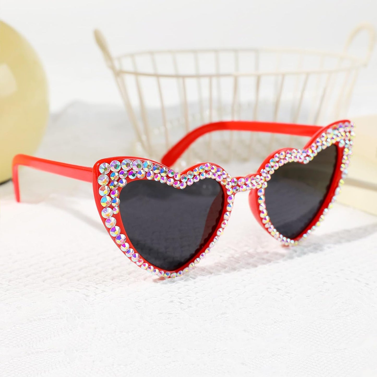 YOGFIT Heart Sunglasses for Women Fashion Classic Love Eye Protection Sunglasses Vintage Cute Heart Sunglasses