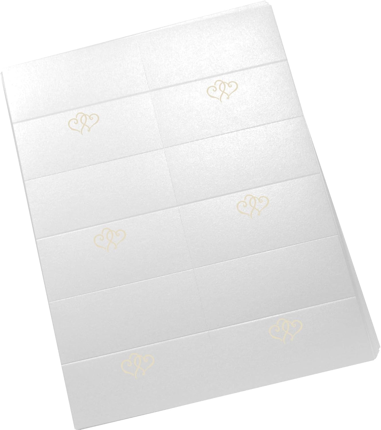 Linked Hearts Printable Place Cards, Ivory (Choose Color), Set of 150 (25 Sheets), Laser & Inkjet Printers - Wedding, Party, Dinner, and Special Events - Made in the USA