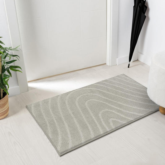 LUXE WEAVERS Modern Geometric Wave Gray 2x3 Area Rug