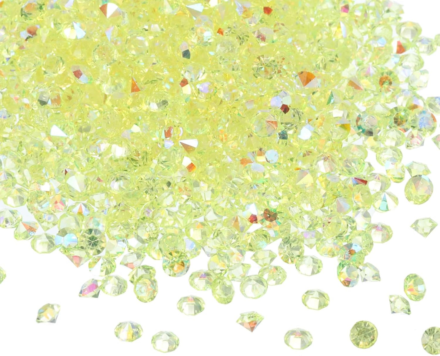 PATIKIL 14000Pcs Wedding Table Scatter Confetti Crystals 3mm Acrylic Diamonds Vase Fillers Gems for Table Centerpiece Decorations Bridal Shower Party, Chartreuse AB