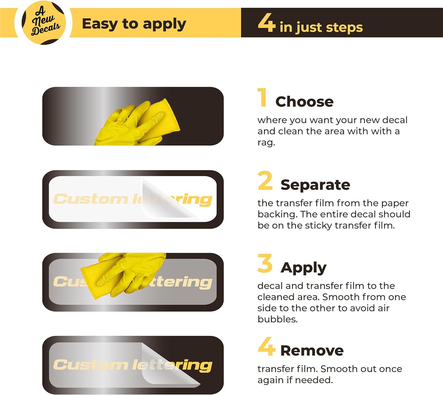 Custom Vinyl Sign Lettering - Personalized Text Decal Sticker - Letter Numbers